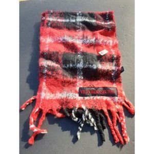 Victoria Secret VS Scarlet Red And Black Scarf New